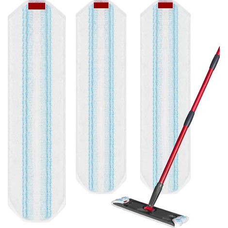 3 Recharge pour Vileda / O-Cedar Balai à Plat H2PrO, Serpillière Durable pour Tous Les sols durs, Élimine Facilement Les Taches tenaces (1/5)