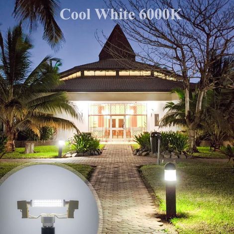Ampoule LED R7s 118mm, Non-dimmable, Blanc froid 6000K,9W équivalent 125W lampes halogènes, 1300LM, Culot R7s LED lumière linéaire pour projecteur et applique, 2 Pièces [Classe énergétique E] (1/3)