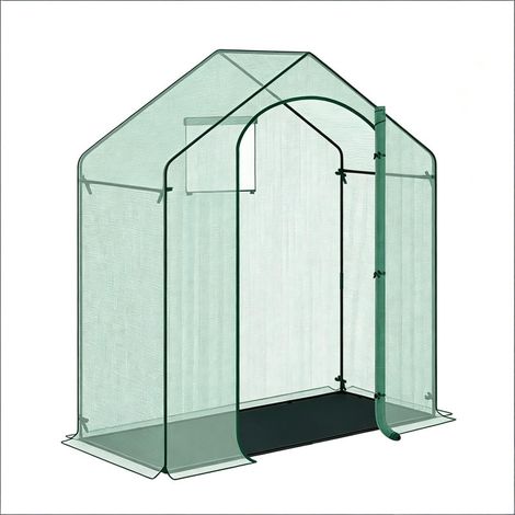 Chic Gewächshaus,Terrasse Gewächshaus,Gewächshaus mit Roll-Up Bogen Reißverschlusstür,Pflanze Winterzelt,Gewächshaus im Freien (1/5)