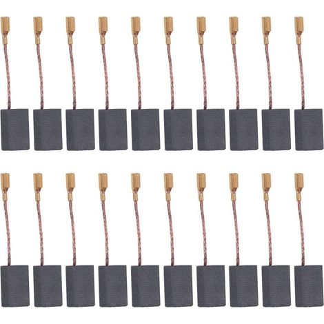 Ensemble de Brosses à Charbon, 20 Outils électriques pour Sèche-cheveux, Mixeur, Tondeuse, Accessoires de Perceuse à Main électrique 6x8x13mm / 0,24x0,31x0,51in (1/4)