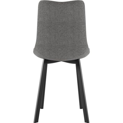 Sedia Iris in tessuto easy-clean grigio scuro con struttura in metallo verniciato nero - Stones (1/5)