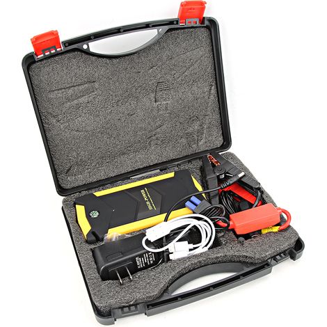 Kit de démarrage d'urgence pour voiture avec chargeur LED et batterie externe (prise standard américaine 100-240V) (1/5)