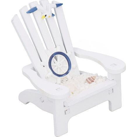 Mini Chaise de Plage en Bois de Pin Naturel, Style Adirondack Nautique pour Décor Maison Bureau Hôtel (1/5)