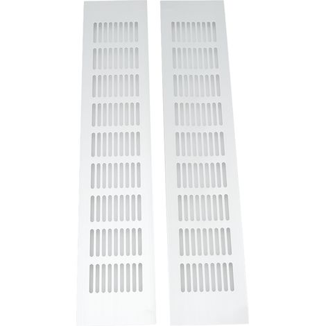 Stück Lüftungsgitter aus Aluminiumlegierung, rechteckige Lüftungsplatte für Schränke, Schuhschränke, Kleiderschränke, 80 x 400 mm (1/5)