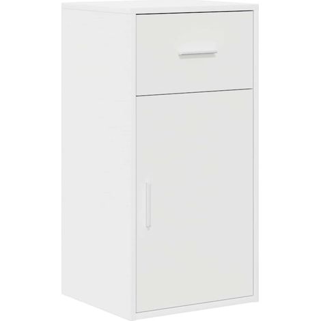 Buffet,Bahut,Meuble de Rangement avec tiroir Blanc 38 x 34,5 x 75 cm Bois d'ingénierie CFW97143 (1/5)