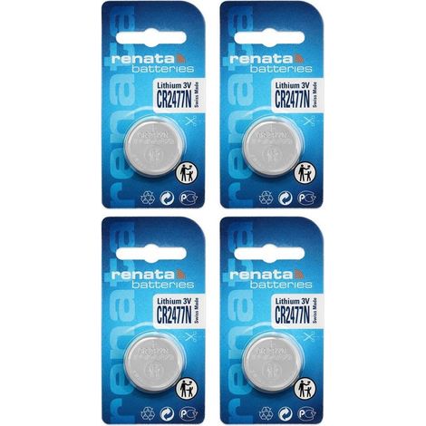 .4 piles Renata CR 2477N lithium 950 mAh 3 V.