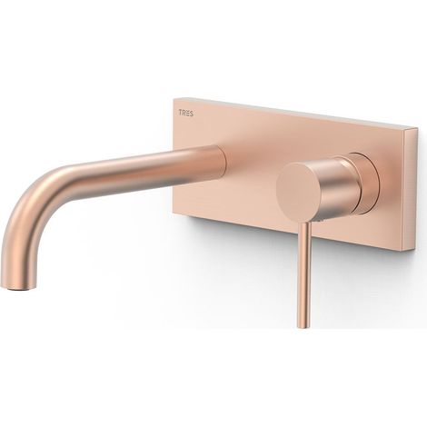 TRES 26230031OPM STUDY Pieza Vista para Cuerpo Empotrado De Lavabo Color Oro Rosa Mate 24K - ref: 26230031OPM