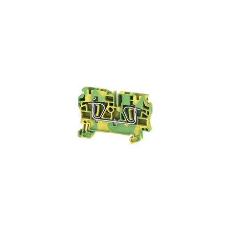Morsetto di terra, Molla autobloccante, 4 mm², 480 A (4 mm²), Verde/giallo