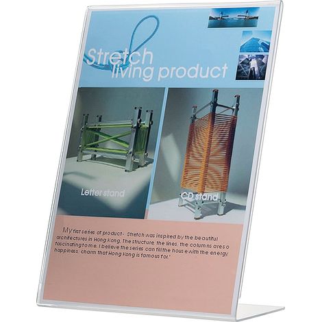 Expositor sobremesa q-connect con forma de l metacrilato tamaño 150x213 mm (1/3)