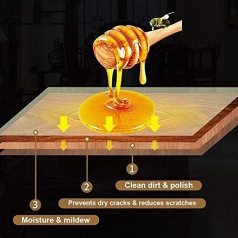 Cire d'abeille naturelle pour meubles en bois, vernis à bois, polissage et entretien (1/5)