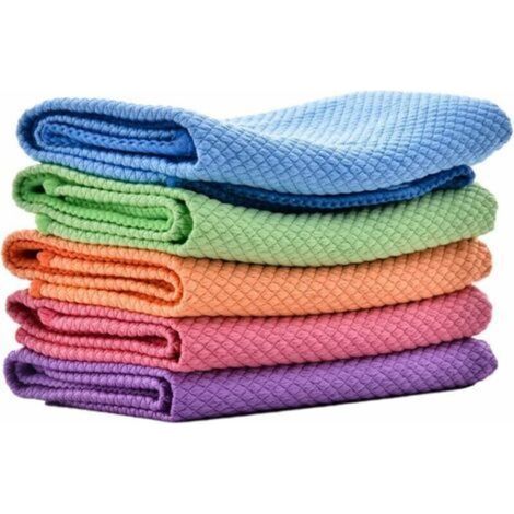 Chiffon de nettoyage en microfibre Chiffon de nettoyage pour vitres 6 morceaux(30x40cm) (1/5)