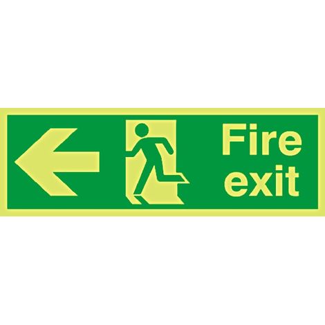 Panneau issue de secours RS PRO, Extincteur "Fire Exit", PET ( Prix pour 1 )