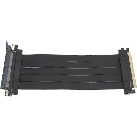 Câble d'extension PCIe 4.0 x16 avec coude à 180 degrés, 26 Go, câble d'extension GPU plaqué or de 7,9 pouces de long compatible avec les cartes graphiques RTX 3090, RTX 3080 Ti et RTX 3070 Lightning. (1/5)