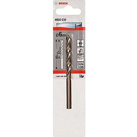 BOSCH - PUNTA PER METALLO HSS-CO DIN 338MM 6 (1/4)