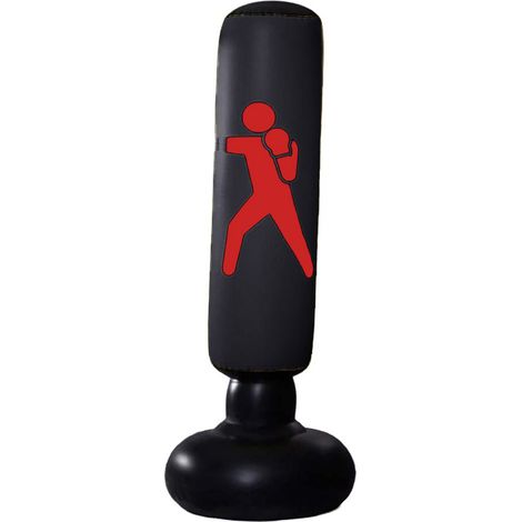 Sac De Frappe Gonflable - 160 Cm - Autoportant Pour Boxe Fitness Gestion Du Stress - 1 Pièce (1/5)