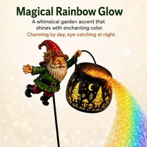 Portable and creative new Cauldron Solar Garden Light - Dwarf crucible garden lamp