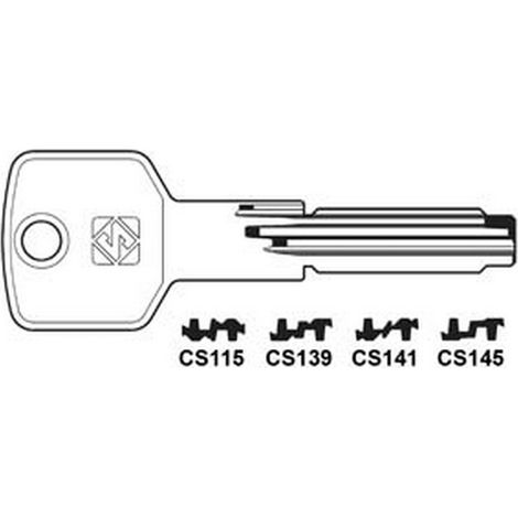 5PZ CHIAVI PUNZONATE PER CILINDRI CISA 6+7 SPINE - CS115