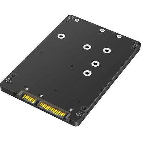 Adaptateur 2 en 1 combinant SSD M.2 NGFF Key B et mSATA vers SATA3 2,5 pouces -- (1/5)
