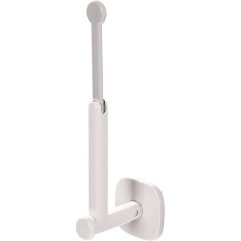 Gancho de pared extensible, sin necesidad de taladrar, color blanco, para cocina y baño – Soporte organizador robusto (1/5)