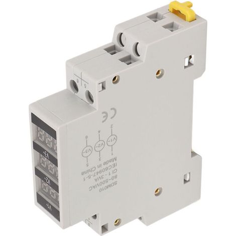 Voltmètre Numérique 3 Phases AC 80‑500V pour Rail DIN avec Affichage Digital (1/5)