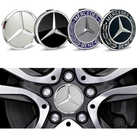 Enjoliveurs centraux de roue Mercedes-Benz / Emblème de roue - Lot de 4 (1/5)
