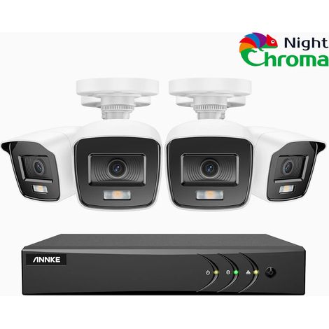 Annke – Kit de vidéosurveillance 8CH avec 4 caméras 5MP – Vision nocturne couleur – Détection de mouvement avancée – Accès à distance mobile – IP66 - 1080P (1/5)
