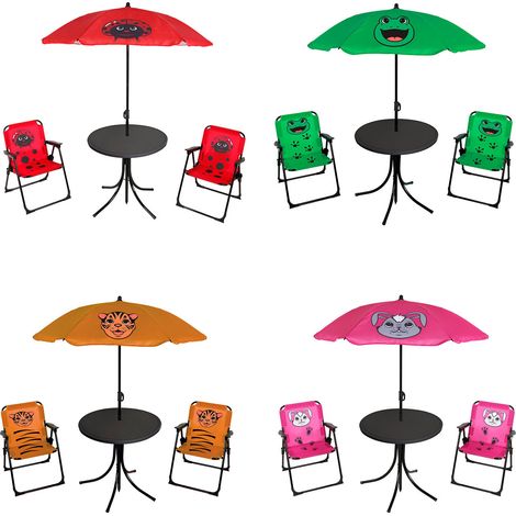 4-teiliges Kinder Campingmöbel Set-DKCS1003-gruen-var (1/5)