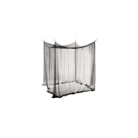 Moustiquaire simple noire pour grand lit double, moustiquaire d'été, 190 cm (largeur) x 210 cm (longueur) x 240 cm (hauteur) (1/5)