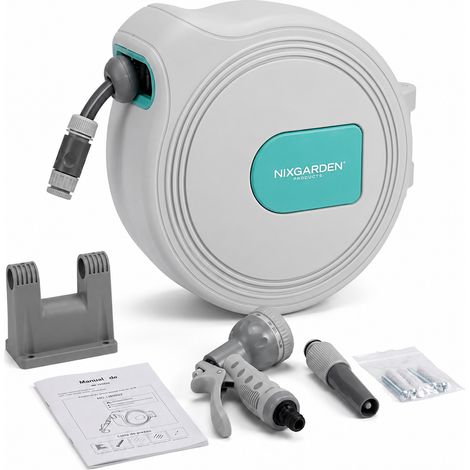 Enrollador De Manguera Automático 10 m Con Soporte De Pared