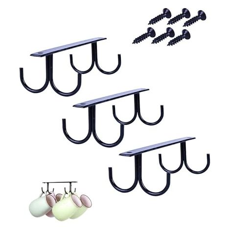 Unterbau-Tassenregal – Tassenhaken – Kaffeetassenhalter – Tassenorganizer (1/5)
