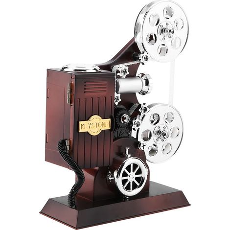 Boîtier à musique vintage style projecteur avec miroir cosmétique (1/5)