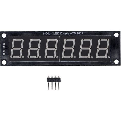 0,56 Zoll 6-stellige 7-Segment-Anzeigemodul TM1637 Treiber LED-Digitalröhrenmodul 5V 2-Pin IO