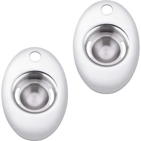 (argent)Séparateur d'œuf - Cuisine - Acier inoxydable - 14cm - Pratique - Idéal pour pâtisserie (1/4)