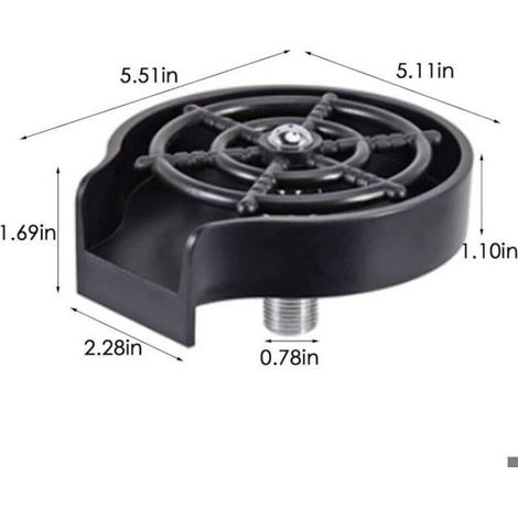 Rince Verre Evier, Rinçage à Expresso Accessoires pour éviers de Cuisine avec Jet Latéral, D'évier Rince-Verre Pour L'usag (1/4)