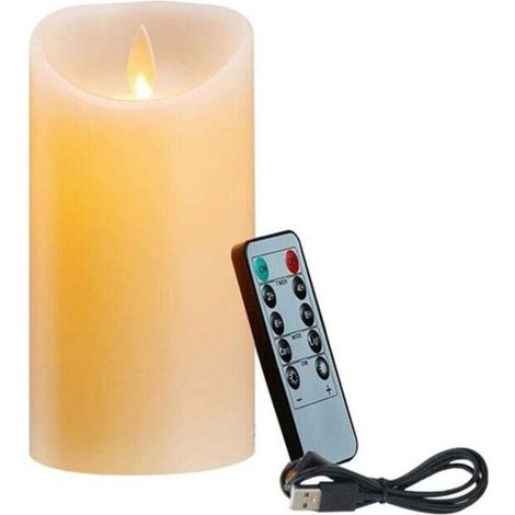 Bougies LED Rechargeables Sans Flamme Vacillante 12 5 cm Bougie Électrique Décoration Lumière Ambiante (1/4)