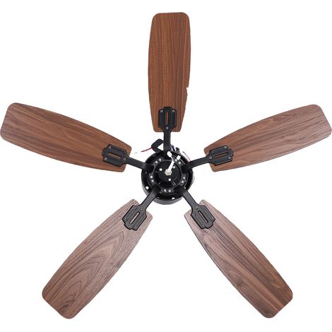Ventilateur plafond 42 pouces avec lumière moderne 5 pales – Télécommande 2 tiges 3 couleurs LED silencieux moteur réversible salon chambre (1/4)
