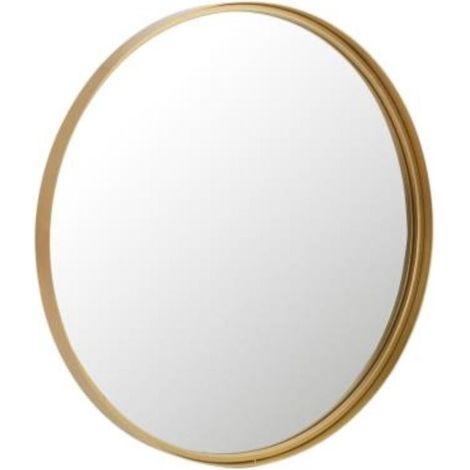 Miroir rond 60x4x60 cm en métal doré (1/3)