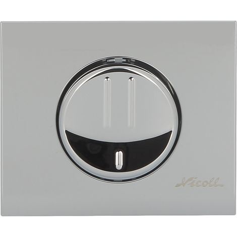 Bouton SOURIRE - double débit - épaisseur cloison 10 à 115 mm - Chromé brillant - Nicoll (1/4)