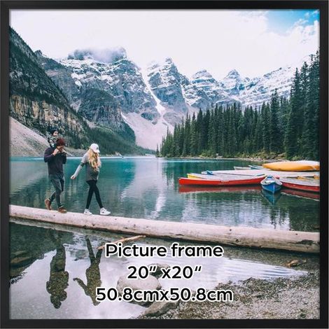 Bilderrahmen Quadratisch Fotorahmen Wand 50x50cm Schwarz (1/5)