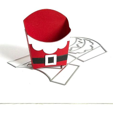 Weihnachtspopcornbox-Stanzschablone aus Metall, DIY-Scrapbooking-Album, Papierkartenvorlage, Prägeform, Bastelbedarf