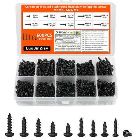 600 Pcs Vis M2 M2.3 M2.6 M3, Petites Vis Autotaraudeuses (1/5)