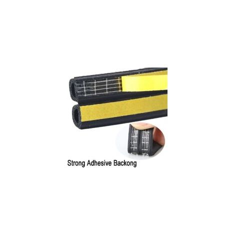 Striscia sigillante a profilo D per porte e finestre, con forte adesione, isolamento acustico e impermeabilizzazione, 6 metri (nero) - Crezuo