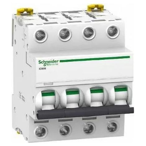 Schneider A9F75406 Circuit breaker 6 A - Acti9 - iC60N - 4P - D curve