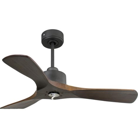 Modulo de KlassFan - Super destratificateur et ventilateur DC 132 cm Gris basalte pales bois blanc Lumière  dimmable 25 à 40 m² (1/5)