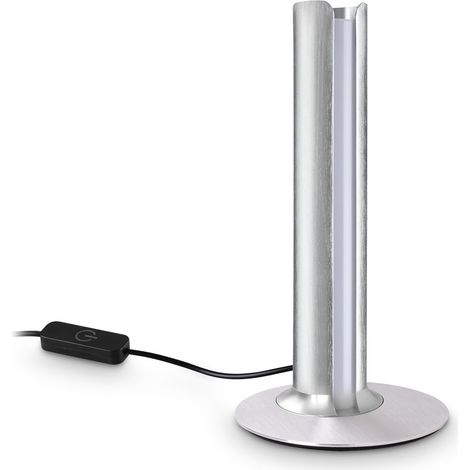 Ideal Lux lampada da tavolo moderna Dorica 1 luce LED integrato acciaio metallo