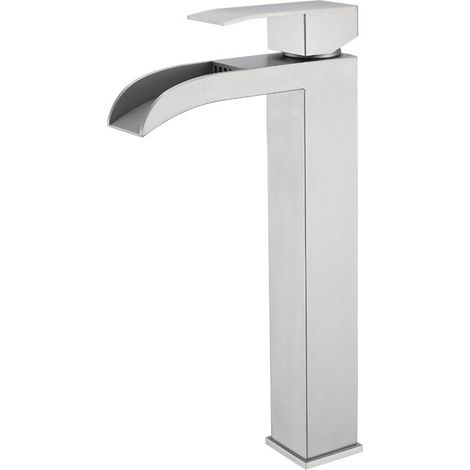 Robinet de lavabo à poser en acier inoxydable 304, revêtement PVD, chromé (1/5)