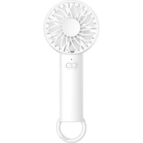Mini Portable Handheld Fan, 3 Speed Rechargeable Personal Fan for Travel Office Outdoor Women Men Makeup,White (1/5)