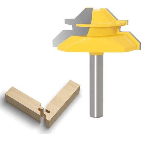 Fresa para router con bloqueo de 45 grados,fresa para router de carpintería,herramienta para tallar madera para máquina de grabado (1/5)