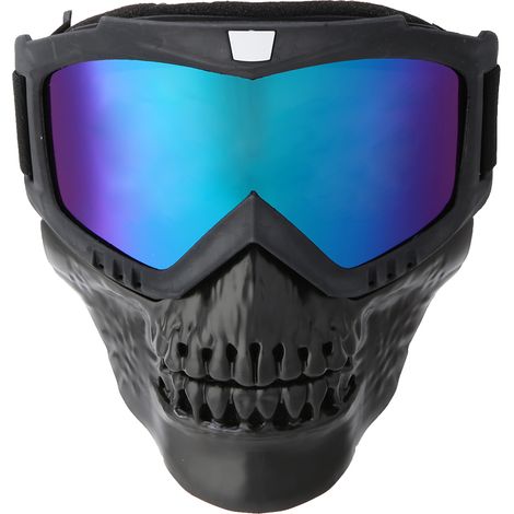 Masque de moto démontable pour sports de ski et course moto - Lunettes de protection colorées (1/5)
