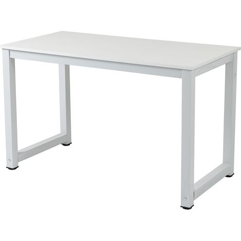 Scrivania bianca in MDF e metallo 120 x 60 x 74 cm MODENUIT (1/5)